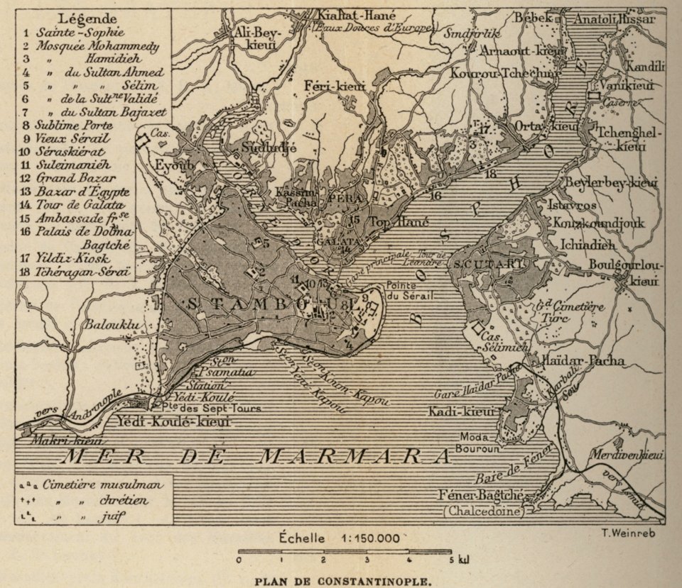 Plan de Constantinople - Launay Louis De - 1913