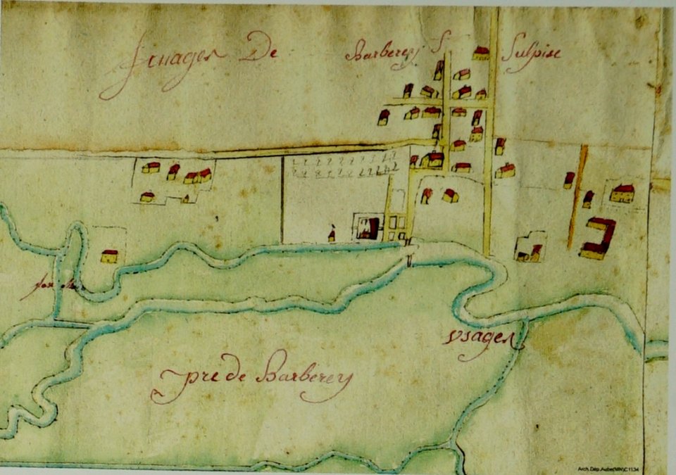 Plan et Chateau Barberey AD Aube 16213