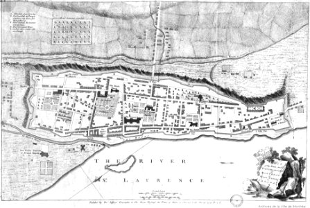 Plan of the Town and Fortifications of Montreal or Ville Marie in Canada - 1758