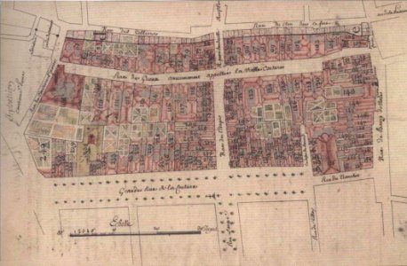 Plan Terrier 1759 église st-Jacques place d'Erlon rue Vesle