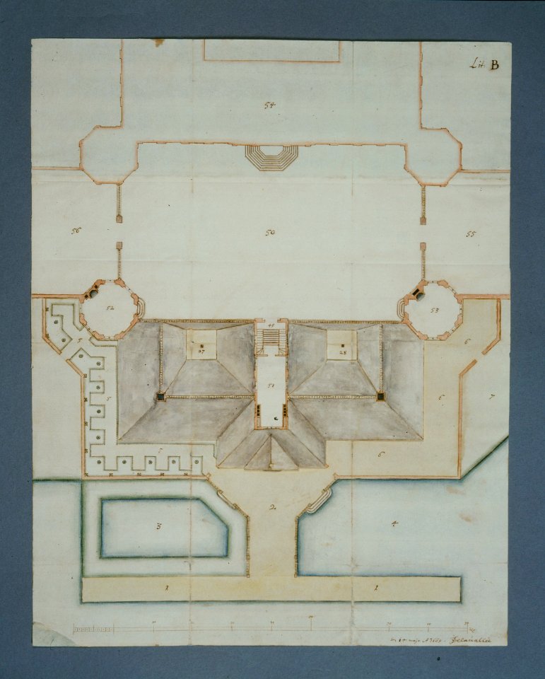 Plan över sjögård på Skoklosters slott - Skoklosters slott - 39462