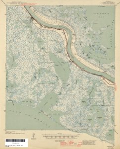 Plaquemines Parish Louisiana Empire Area Map 1944 photo