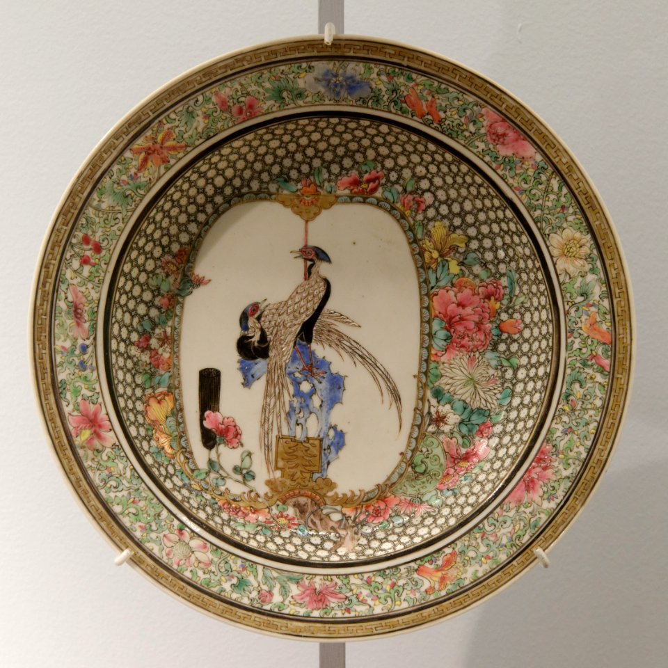 Plate birds and flowers Guimet G4960