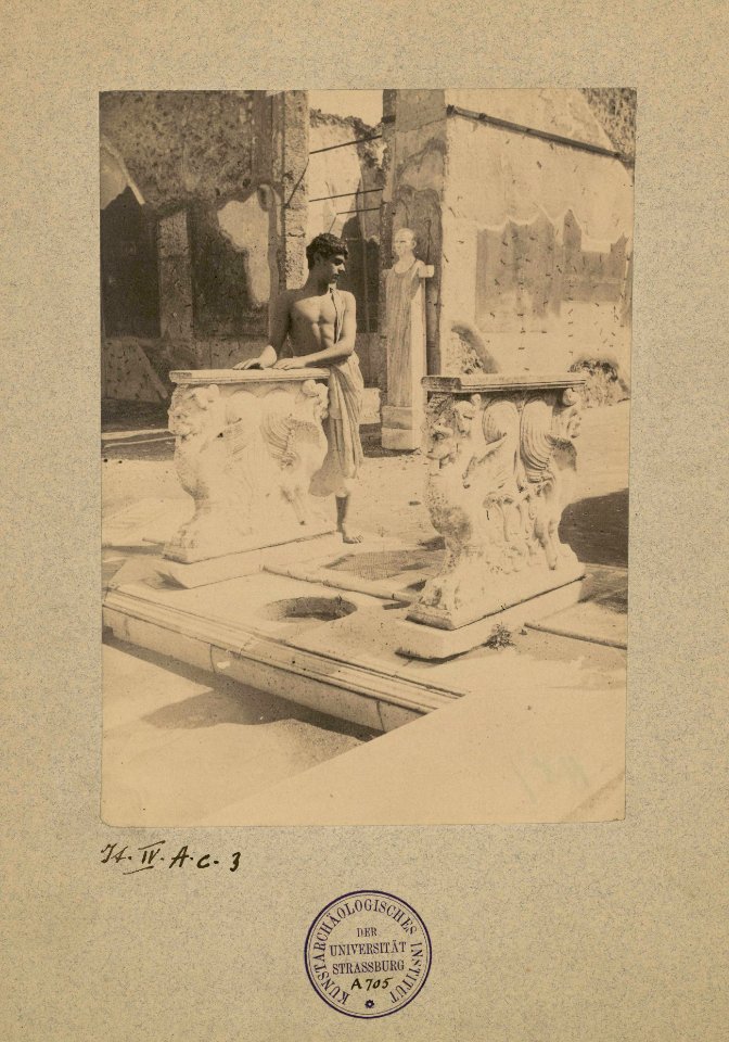 Pluschow, Wilhelm von (1852-1930) - Pompei - Edoardo nella Casa di Cornelio Rufo