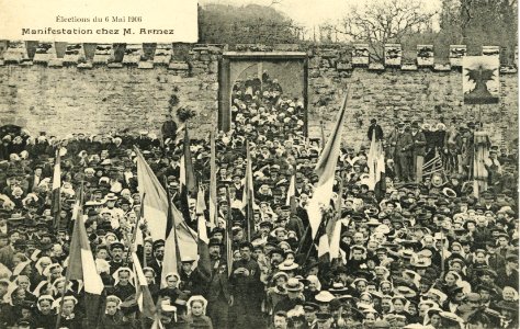 Plourivo. Elections du 6 mai 1906 manifestation - AD22 - 16FI4450