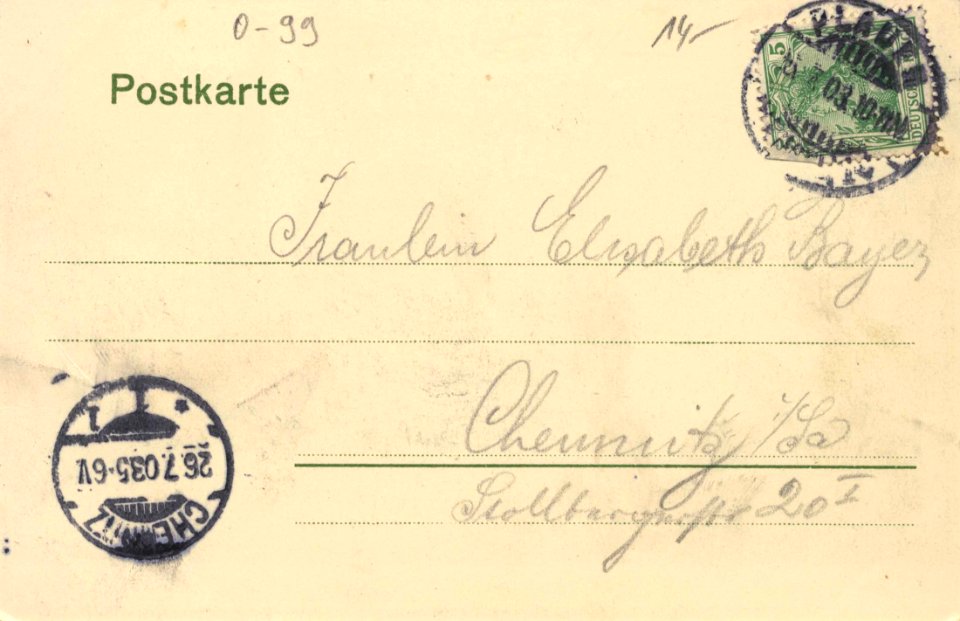 Plauen (Vgtl.), Sachsen - Blick von der Tiergartener Straße (back) (Zeno Ansichtskarten)