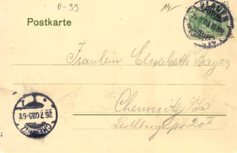 Plauen (Vgtl.), Sachsen - Blick von der Tiergartener Straße (back) (Zeno Ansichtskarten)