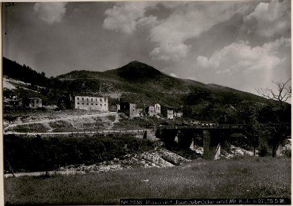 Plava mit Isonzobrücke und Monte Kuk. ¤ 611 (BildID 15737559)