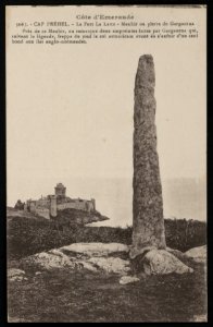 Plévenon - Fort Lalatte menhir ou pierre de Gargantua - AD22 - 16FI3904