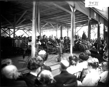 Platform group at Miami University Centennial Celebration 1909 (3195526310)