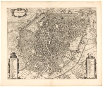 Plattegrond van Brussel Bruxella (titel op object), RP-P-AO-17-68-2