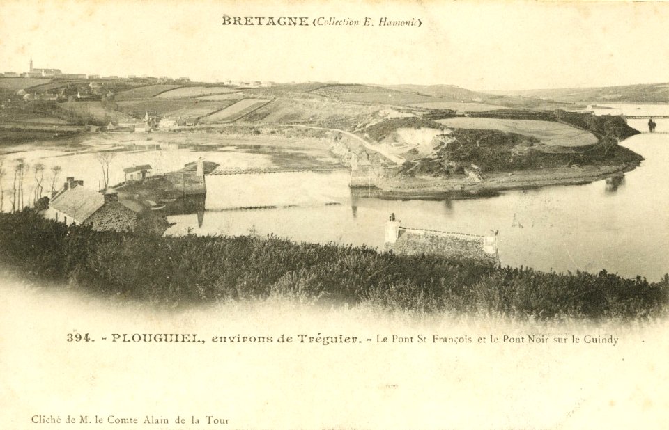 Plouguiel - Pont Saint-François et pont noir sur le Guindy - AD22 - 16FI4298