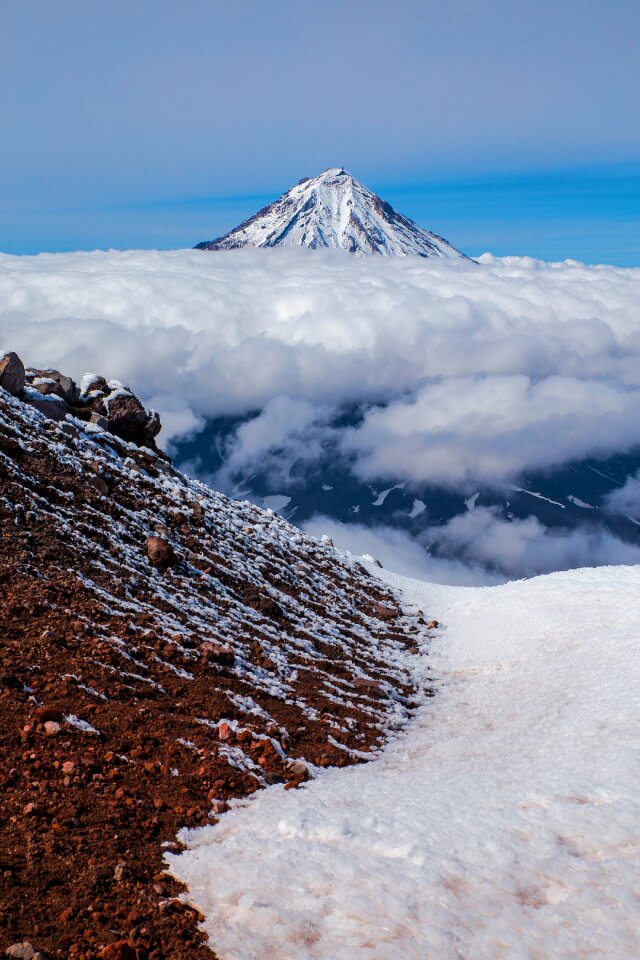 Sky landscape volcano