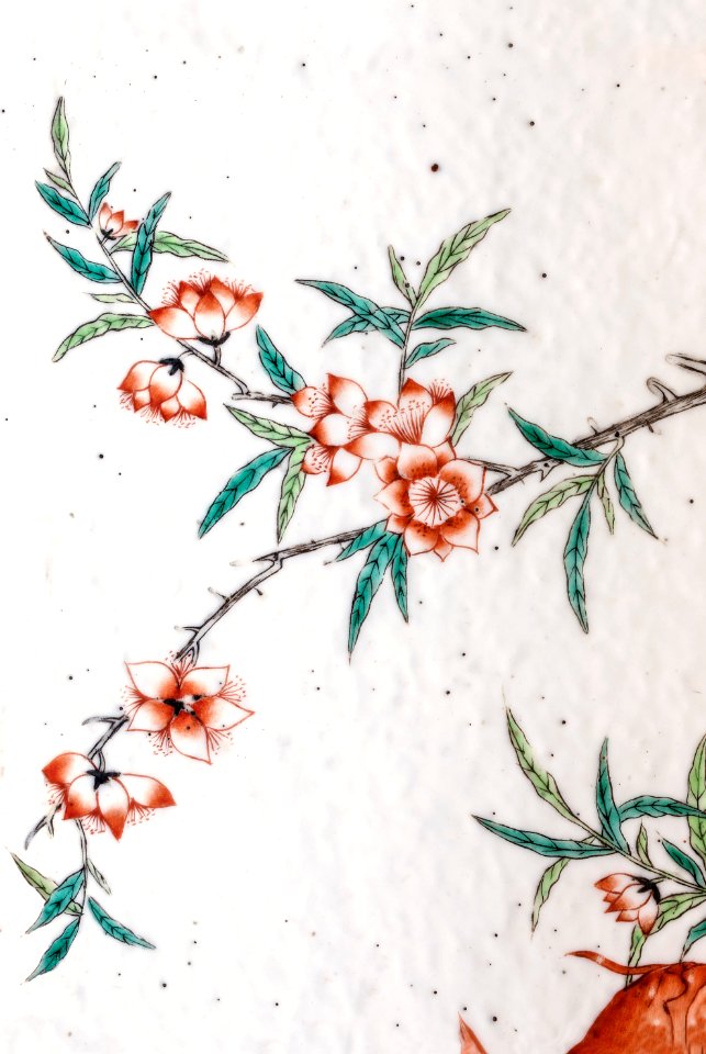 Plommonblommor målat på porslin, 1723-1735, Yongzheng - Hallwylska museet - 107696