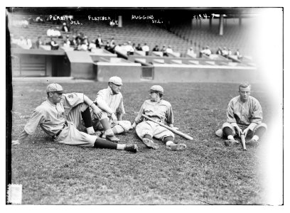 Pol Perritt (St. Louis NL), Art Fletcher (New York), Miller Huggins and Lee Magee, (St. Louis NL LCCN2014696995