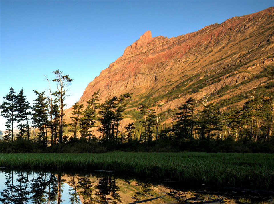 Point 8376 from ponds near Saint Mary Lake