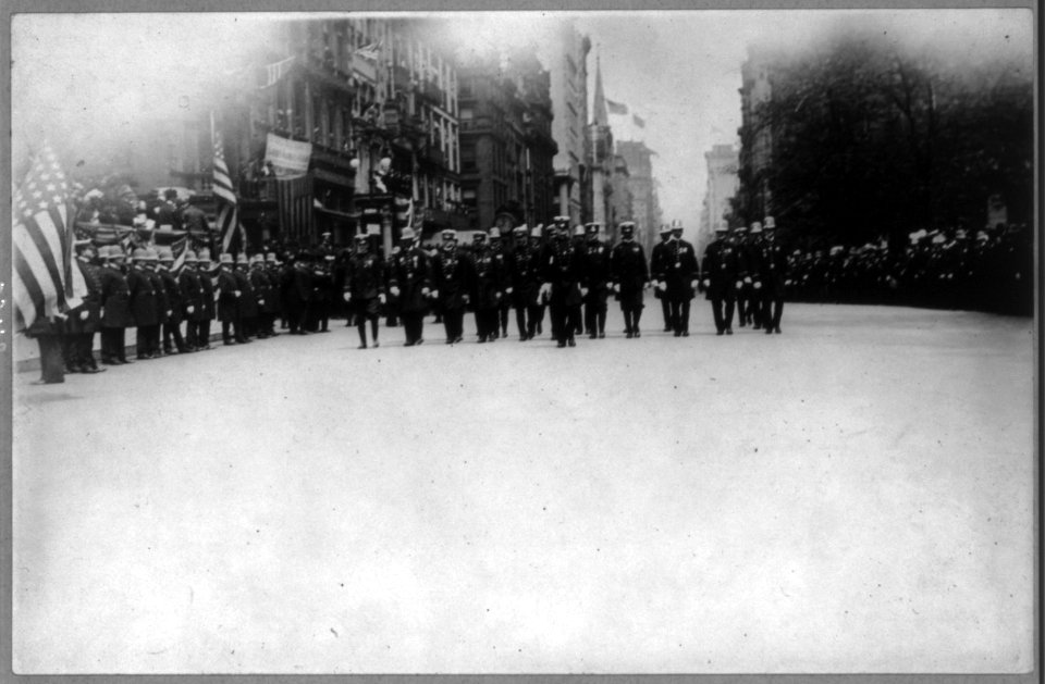 Police parade, New York City)- Winners of medals for bravery LCCN2005689066