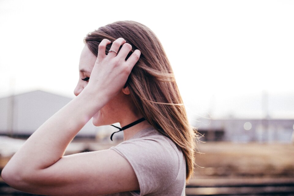 Woman alone outdoor photo