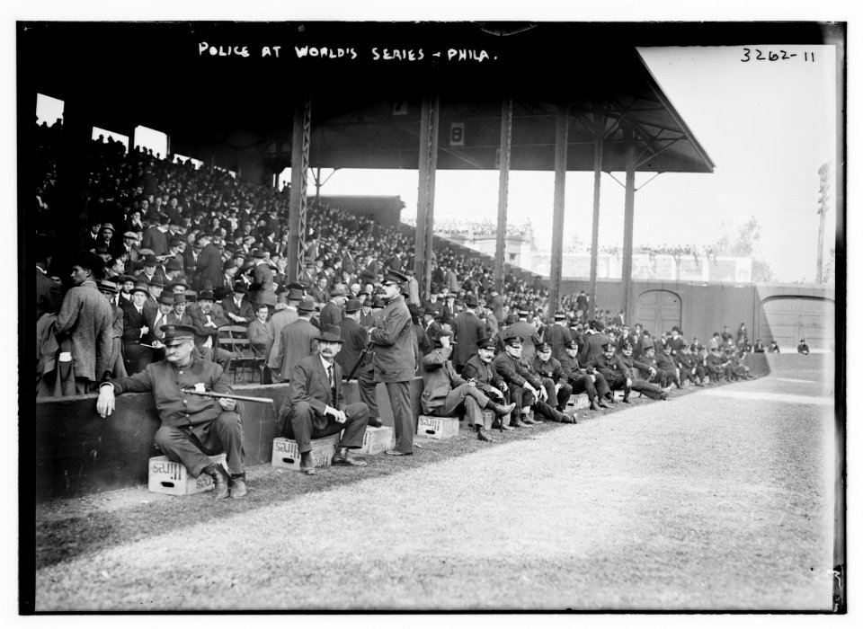 Police at World Series, Shibe Park, Philadelphia (baseball) LCCN2014697802