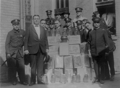 Police of Washington, D.C. in 1922- A fair haul by the liquor squad LCCN2002697174 (cropped) photo