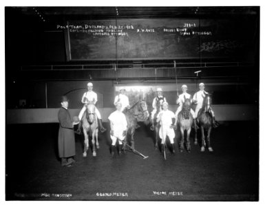Polo Team, Durland's, 1908- Cpt. Dr. Fielding Robeson, N.W. Rose, Archer Kinney, Lawrence & Simon Ottinger, Mgr. Trusttum, Gerald & Victor Meyer LCCN2014681412