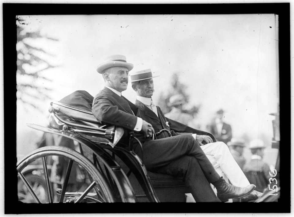 POLO. SECRETARY STIMSON AND GENERAL CROZIER AT GAME LCCN2016863944