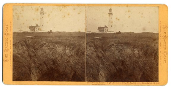 Point Arena-Light House looking N.E., 1st order fixed light 156 sea level
