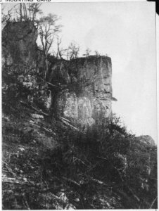 Point of Lookout Mountain showing ladders used by Union soldiers at the Battle Above The Clouds. November 24, 1863.... - NARA - 530434