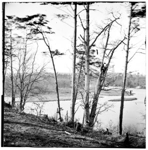 Point of Rocks, Virginia. View of Appomattox River. (Butler's signal tower in distance) LOC cwpb.02039