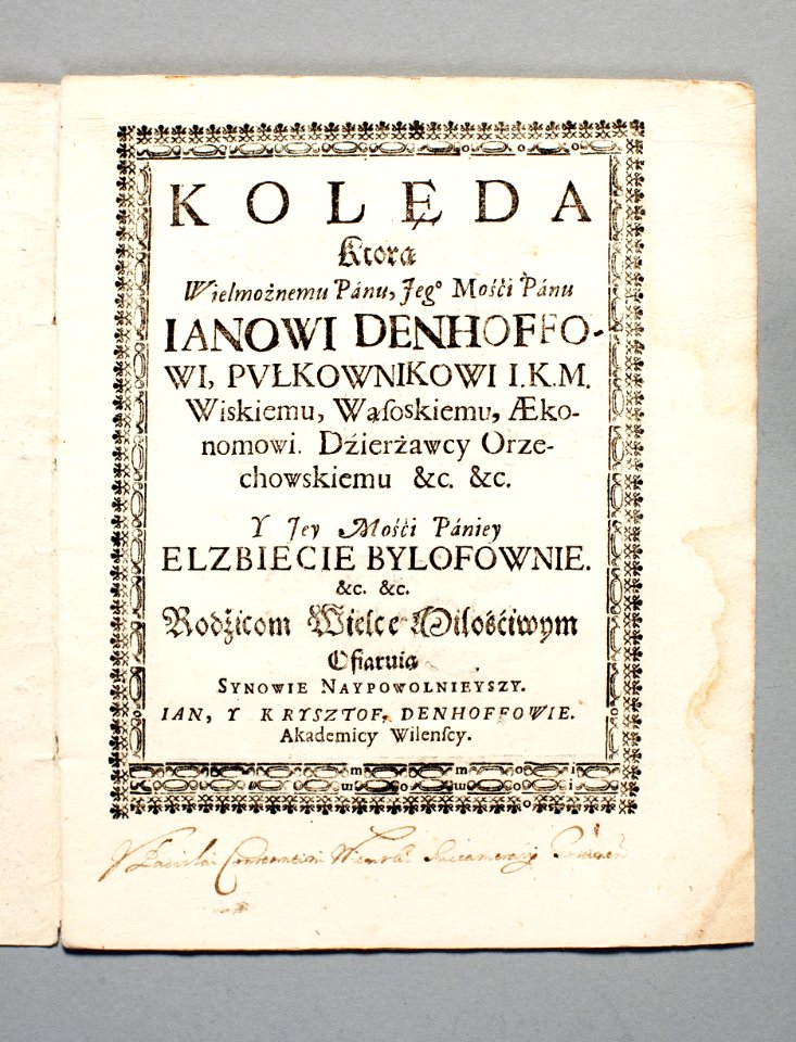 Polsk skrift. Polonika. Polsk julsång - Skoklosters slott - 87711
