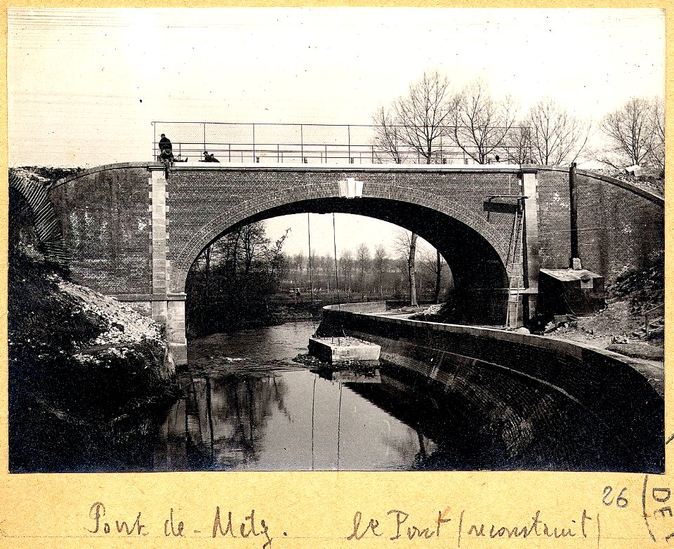 Pont de Metz. Le Pont (reconstruit) - Fonds Berthelé - 49Fi1871-26