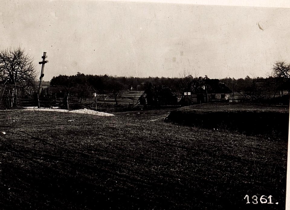 Poniczew, Detailaufnahme des Dorfes. (28-II.1918.) (BildID 15712590)