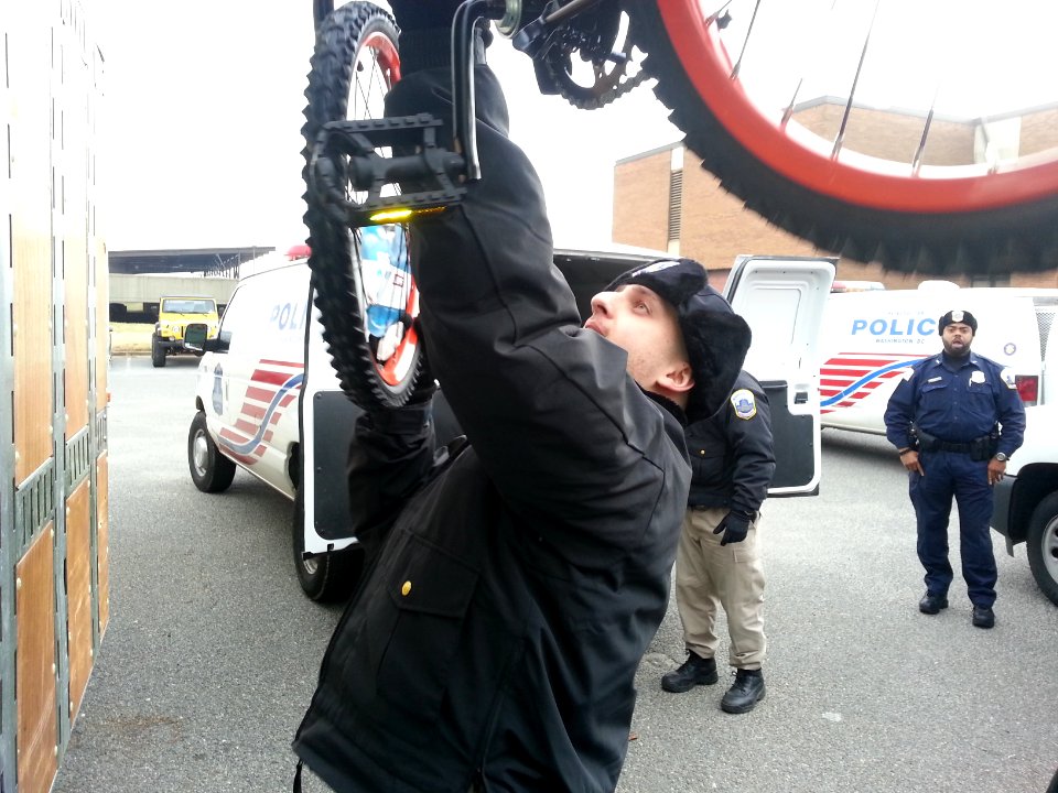 Police cadets help distribute Toys for Tots bicycles 131217-N-CG900-002