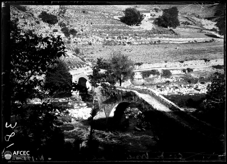 Pont sobre el riu Segre al seu pas per Martinet