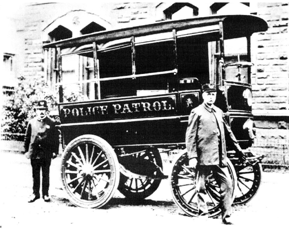 Polizeifahrzeug der Stadtpolizei Akron, Ohio, 1899