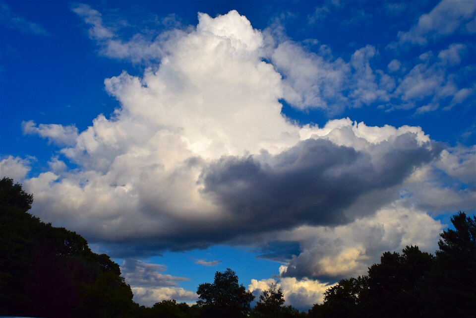 Sunset sky clouds blue sky clouds