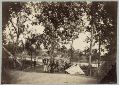 Pontoon bridge at Deep Bottom, James River, Va LCCN2012649814