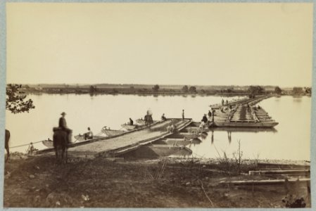 Pontoon bridge at Deep Bottom, James River, Va LCCN2012649829