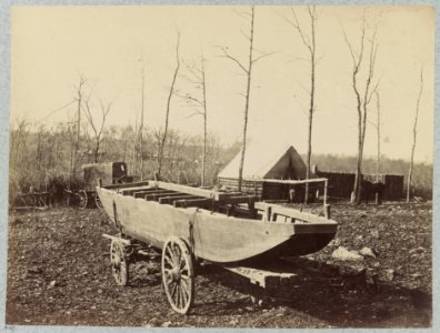Pontoon wagon and boat, 50th New York Engineers, Rappahannock (i.e. Brandy) Station, Va., March, (i.e. Feb.) 1864 LCCN2012649816