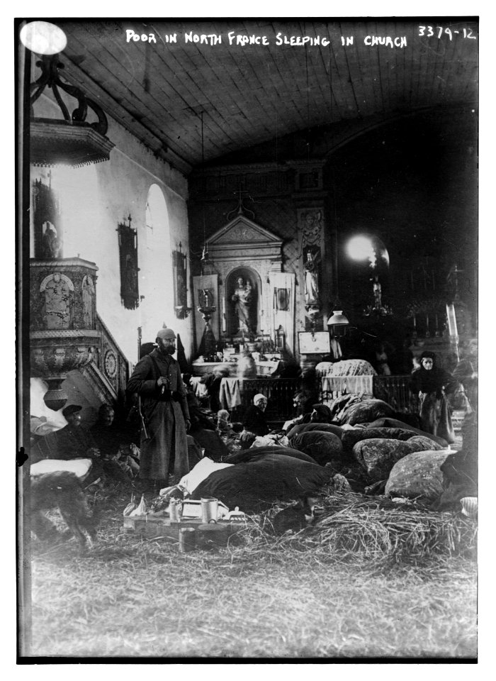Poor in North France sleeping in church LCCN2014698418