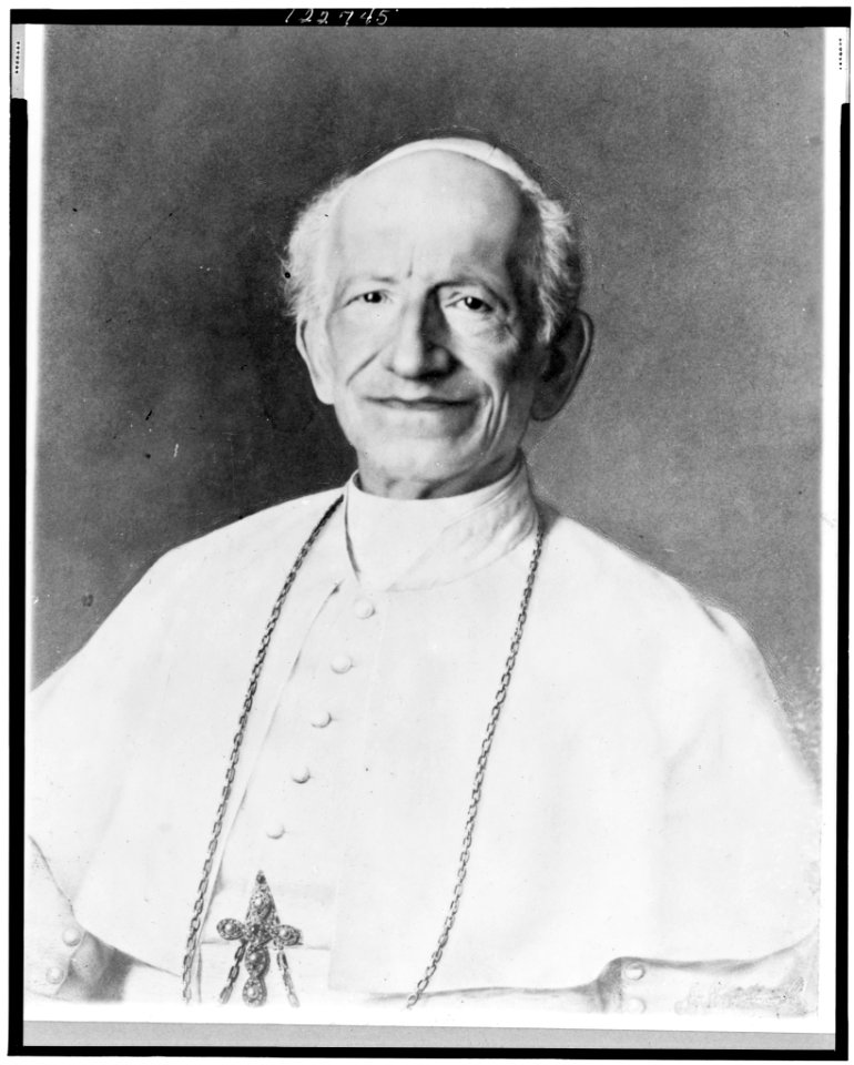 Pope Leo XIII, half-length portrait, seated, facing front LCCN99401108