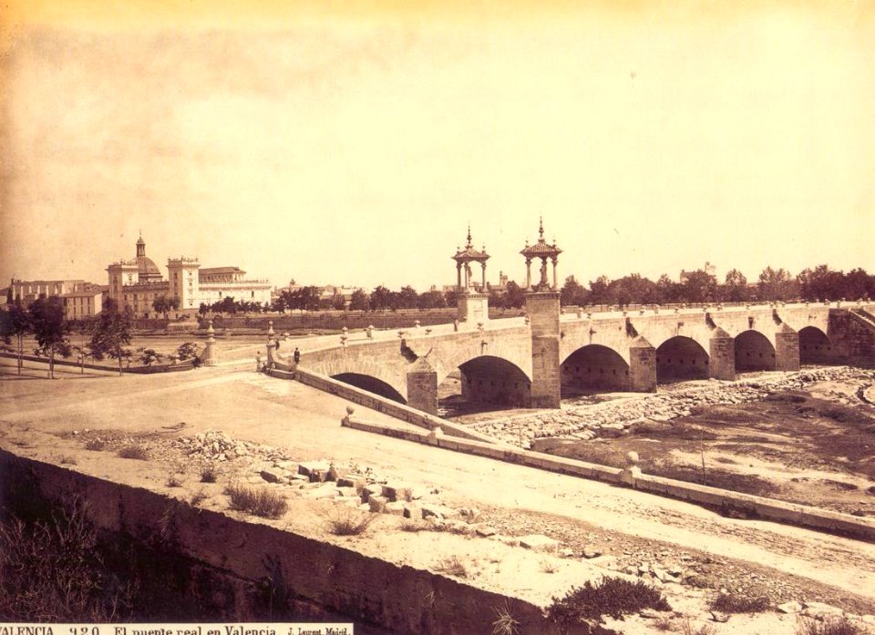 Pont del Real, València 1870 J. Laurent