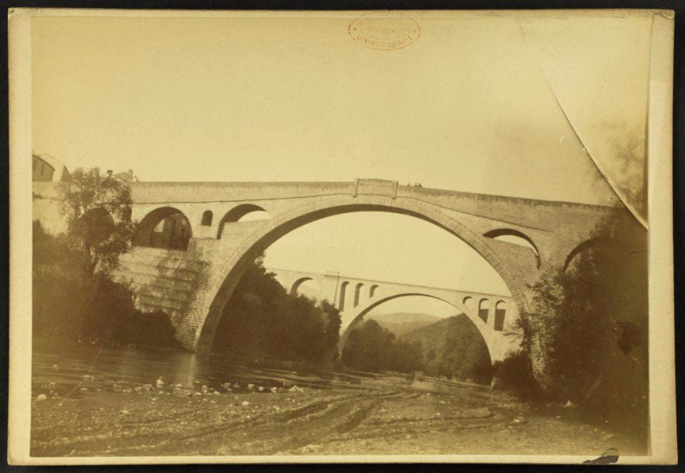 Pont du Diable et le pont de chemin de fer de Céret - J-A Brutails - Université Bordeaux Montaigne - 2271