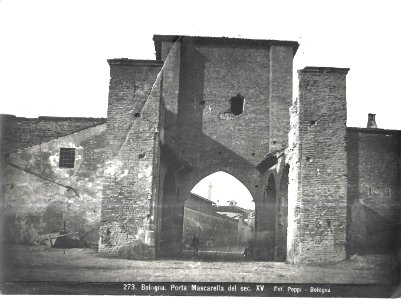 Poppi, Pietro (1833-1914) - n-273-Bologna-Porta-Mascarella-del-sec-XV