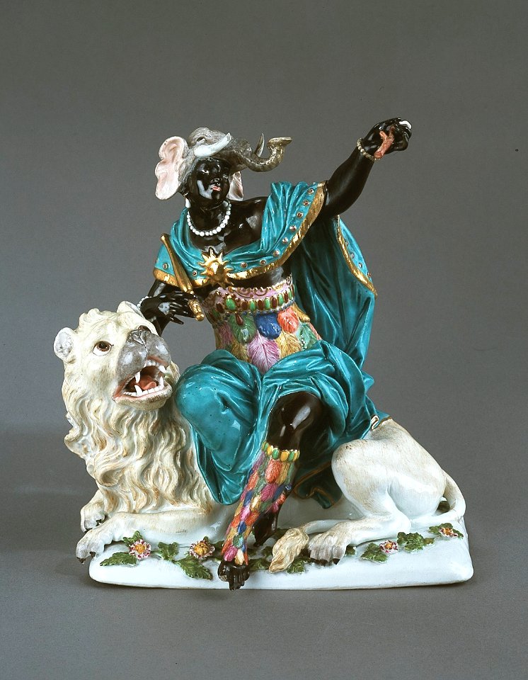 Porslin. Figurin föreställande Afrika - Hallwylska museet - 89248