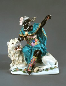 Porslin. Figurin föreställande Afrika - Hallwylska museet - 89248