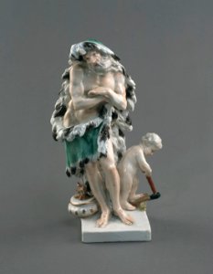 Porslin. Figurin föreställande Vintern - Hallwylska museet - 89228