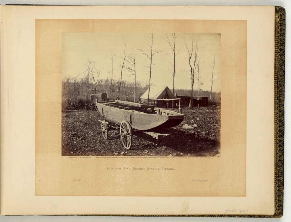 Pontoon boat, Brandy Station, Virginia - negative by T.H. O'Sullivan, positive by A. Gardner. LCCN2007682517