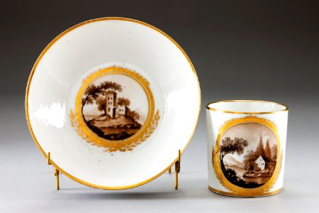 Porslins kopp med fat från 1790-talet - Hallwylska museet - 93842 photo