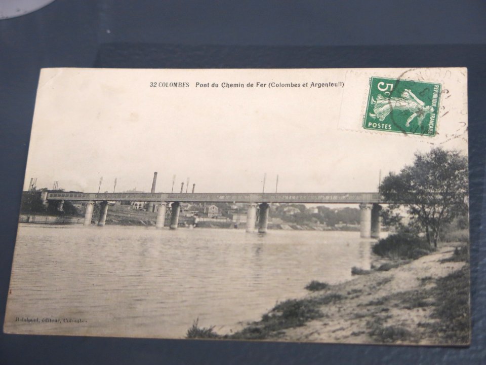 Pont du chemin de fer de Colombes à Argenteuil vers 1910